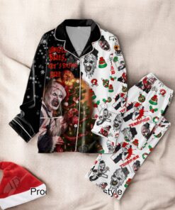 Terrifier Art’s Rasing Hell Merry Christmas Button Down Pajamas Set