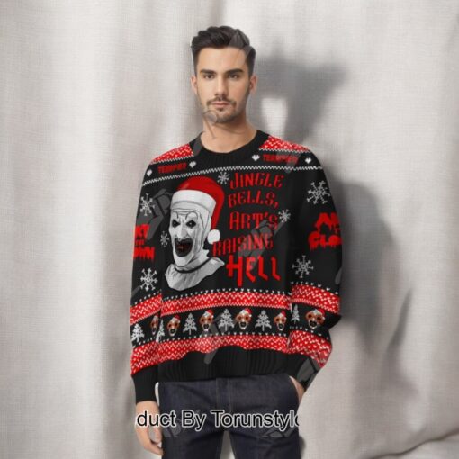 Terrifier Jingle Bells, Art’s Raising Hell Sweater, Sweatshirt