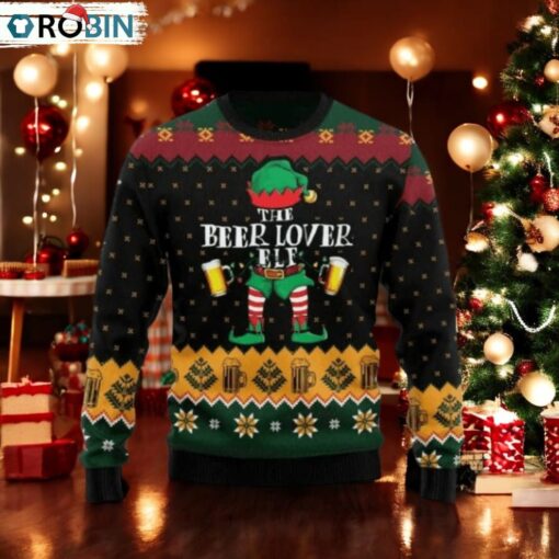 The Beer Lover Elf Ugly Christmas Sweater