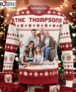 The Family Personalized Photo Ugly Sweater