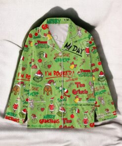 The Grinch I’m Booked Merry Grinchmas Pajamas Set