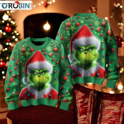 The Grnch Grumpy Angry Happy In Ugly Christmas Sweater