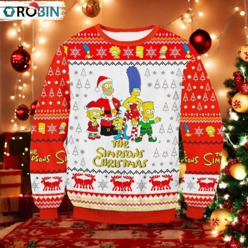 The Simpson Family Ugly Christmas Sweater