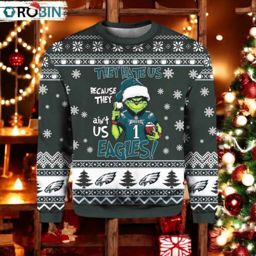 They Hate Us Because They Ain’t Us Eagles Ugly Christmas Sweater