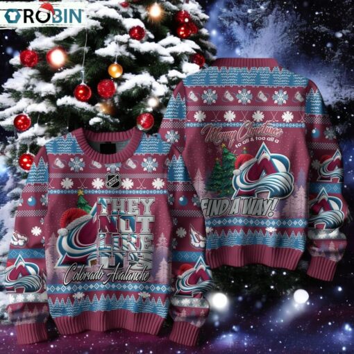 They Not Like Us Colorado Avalanche Ugly Christmas Sweater, Sweatshirt
