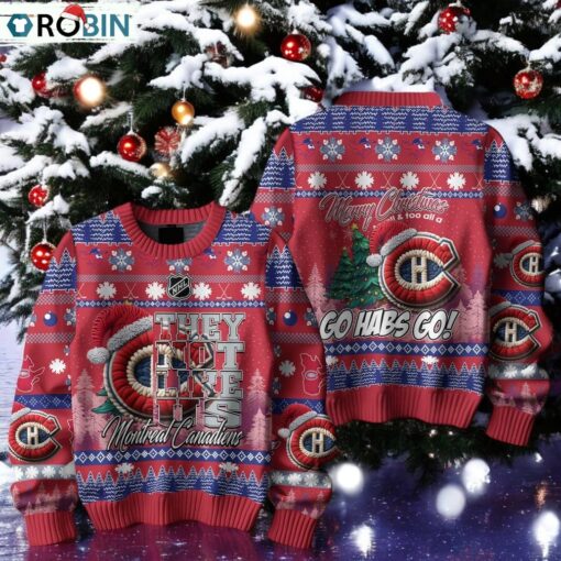 They Not Like Us Montreal Canadiens Ugly Christmas Sweater, Sweatshirt