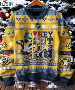 They Not Like Us Nashville Predators Ugly Christmas Sweater, Sweatshirt