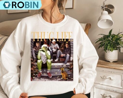 Thug Life Christmas Sweatshirt, Xmas Movie Sweater, Long Sleeve Cotton, Hoodie