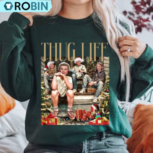 Thug Life White Christmas Movie Shirt, Family Matching Shirt