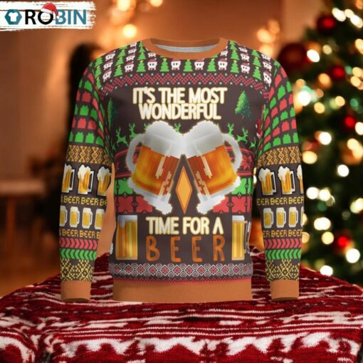 Time for a Beer Ugly Christmas Sweater
