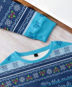 Timey Wimey Blue Ugly Christmas Sweater Timey Wimey Blue Ugly Christmas Sweater