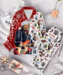 Tom Petty Merry Christmas 2024 Button Down Pajamas Set