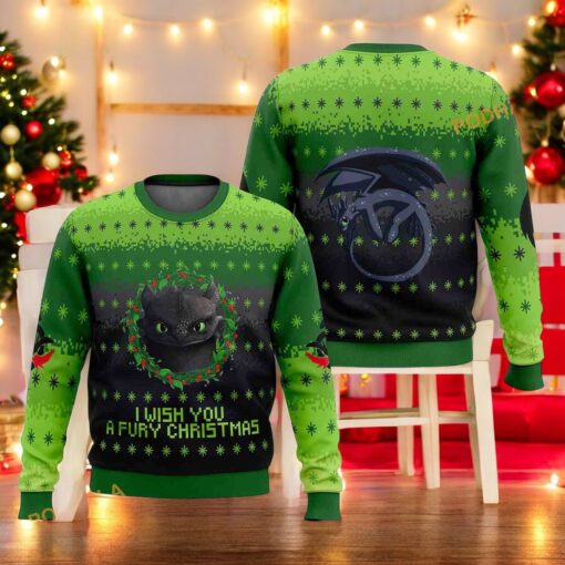 Toothless Fury Ugly Christmas Sweater, Sweatshirt, Funny Christmas Gift Ideas