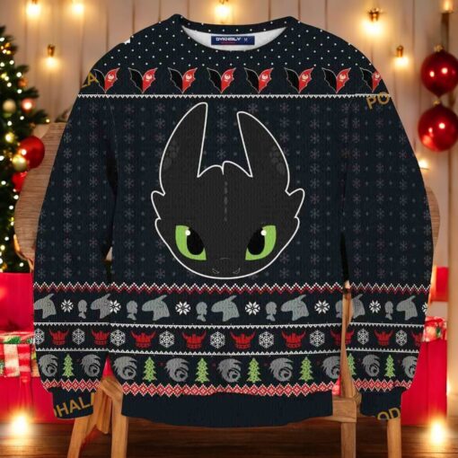 Toothless Knitted Christmas Sweater, Sweatshirt