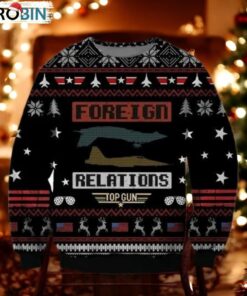 Top Gun Foreign Relations Ugly Christmas Sweater