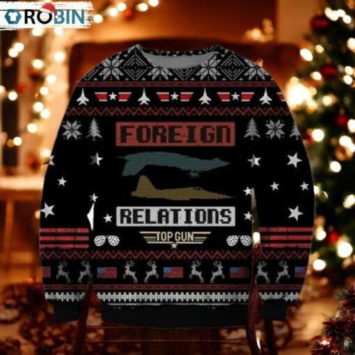 Top Gun Foreign Relations Ugly Christmas Sweater