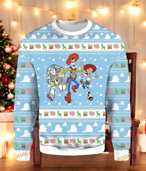 Toy Story Light Blue 3D Sweater, Funny Sweater