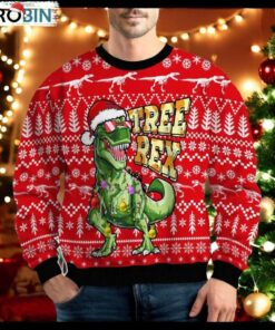 Tree Rex Dinosaur Ugly Christmas Sweater