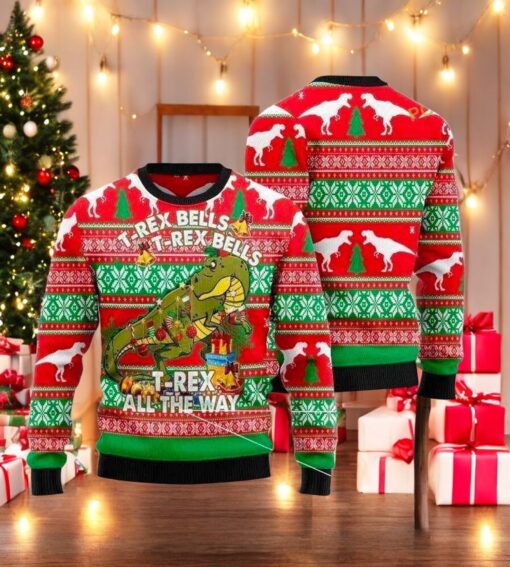 Trex Ugly Christmas Sweater, Sweatshirt, Funny Xmas Gifts