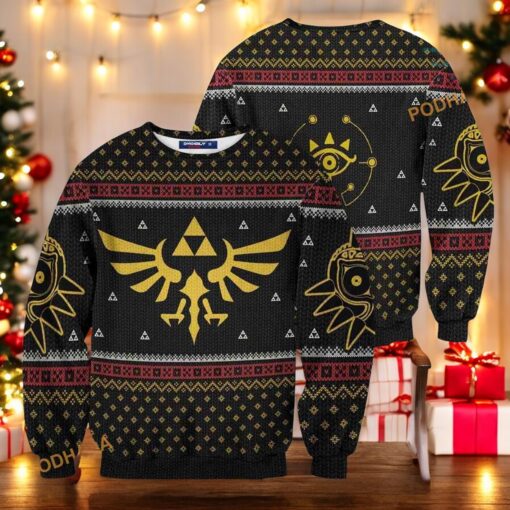Triforce 3D Christmas Sweater, Great Gift For Christmas