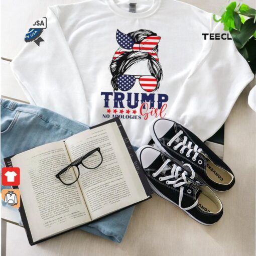 Trump Girl No Apologies American Flag Shirt