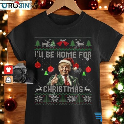 Trump I’ll Be Home For Christmas Ugly Sweater