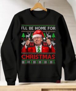 Trump I’ll Be Home For Christmas Santa Xmas Pajamas Christmas 2024 Shirts