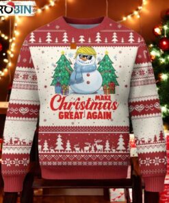 Trump Snowman Make Christmas Great Again Ugly Christmas Sweater