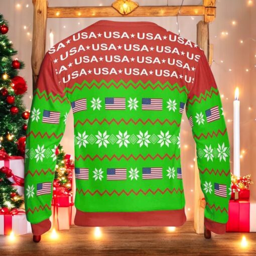 Trump Ugly Christmas Sweater, Patriotic Boxing Champion Holiday Apparel