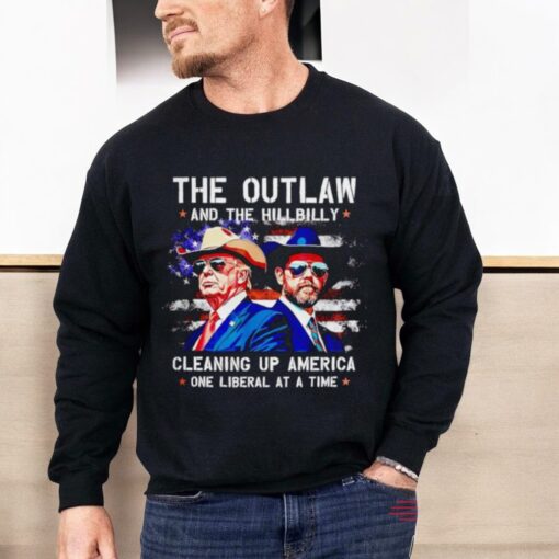 Trump Vance The Outlaw And The Hillbilly Cleaning Up America Shirt