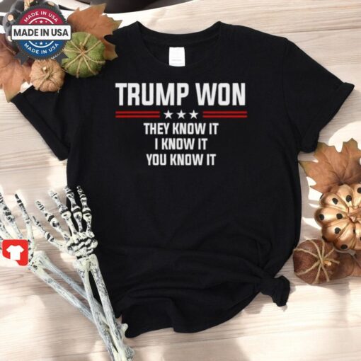Trump Won They Know It I Know It You Know It Shirt