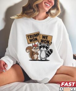 Trump Won We Won Peanut Squirrel & Fred Raccoo 2024 Shirt Trump Won We Won Peanut Squirrel & Fred Raccoo 2024 Shirt