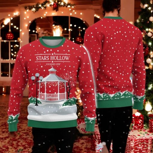 TTT292408W01 Stars Hollow Ugly Christmas Sweater, Gilmore Girls Xmas Sweatshirt, Vintage TV Series Sweatshirt, Winter Xmas Sweater, Gi
