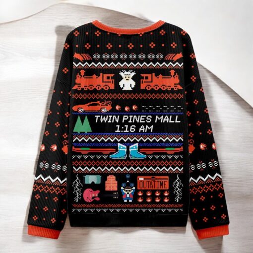 Twin Pines Mall Black Ugly Christmas Sweater