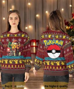 Ugly Pokemon Christmas Sweater, Sweatshirt, Funny Christmas Gift Ideas