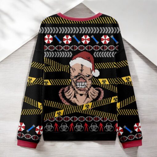 Umbrella Corporation Black Ugly Christmas Sweater