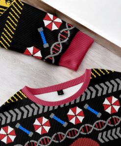 Umbrella Corporation Black Ugly Christmas Sweater