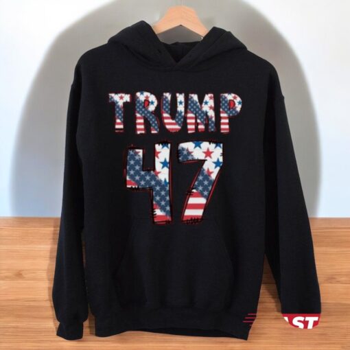 Usa Flag Sweatshirt, Republican Hoodie, Trump 47 Sweatshirt