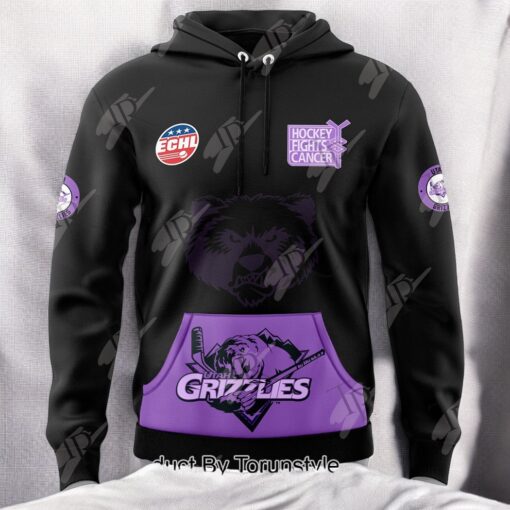Utah Grizzlies Hockey Fight Cancer 25th Anniversary Hoodie, Sweatshirt, Shirt