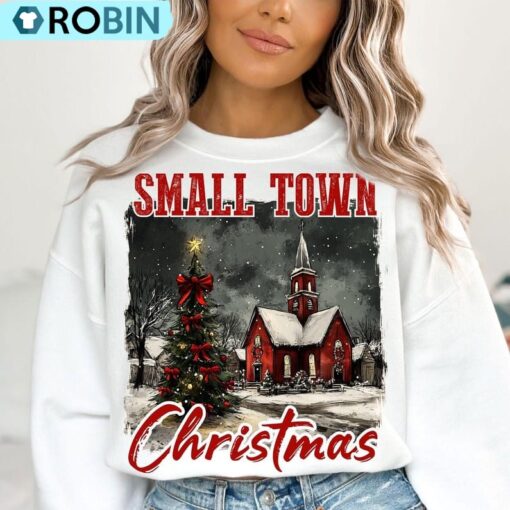 Vintage Retro Small Town Christmas SweatShirt