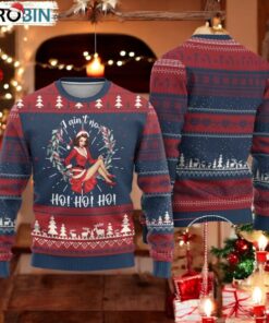 Vintage Xmas Ugly Christmas Sweater I Ain’t No Ho Ho Ho Women