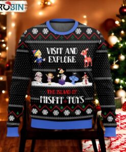 Visit And Explore The Island Of Misfit Toys Ugly Christmas Sweater