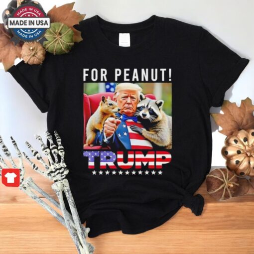 Vote Trump For Peanut The Squirrel American Flag Gift Photo Shirt