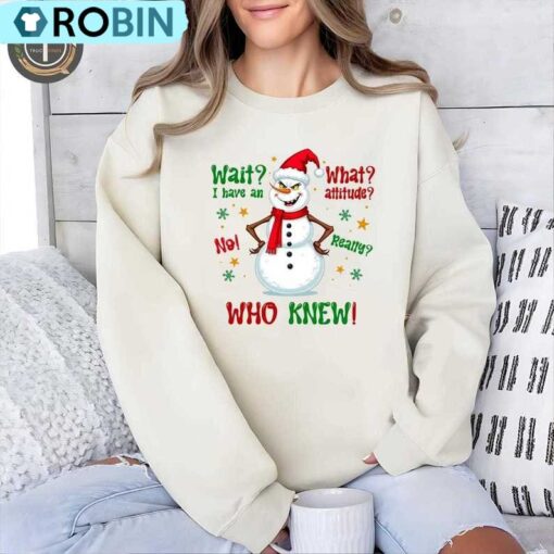 Wait What I Have An Attitude Sweatshirt, Christmas Movie Shirt