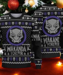 Wakanda Ugly Christmas Sweater, Black Panther Xmas