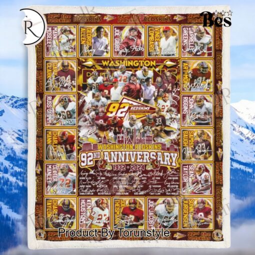 Washington Redskins 92nd Anniversary 1932 2024 Fleece Blanket