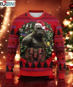 Western Gorilla King Kong Ugly Christmas Sweater