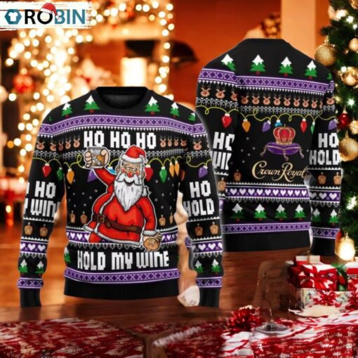 Whiskey Santa Claus Ugly Christmas Sweater