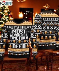 Wonderful Time Beer Ugly Christmas Sweater, Wonderful Time Beer Xmas Sweatshirt
