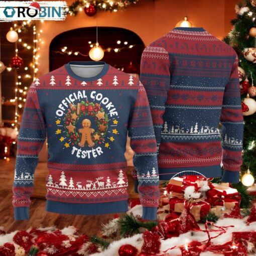 Xmas Baking Ugly Christmas Sweater Official Cookie Tester Gingerbread